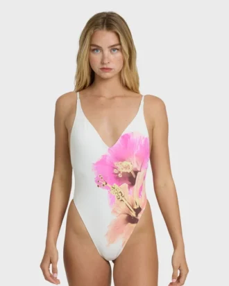 Sunny Shore Deep V One-Piece Swimsuit