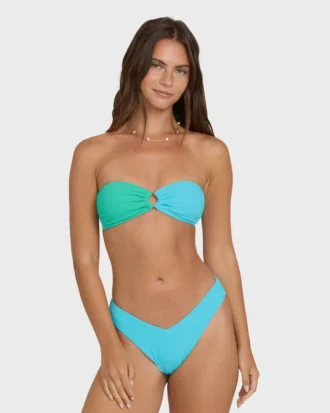 Sunrays Color Block Rio Bandeau Bikini Top