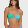 Sunrays Color Block Rio Bandeau Bikini Top