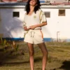 Team Beach Short Sleeve Knit Top
