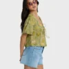 Totally Tropic Short Sleeve Woven Top