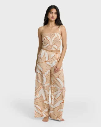 Tropic Breeze Elastic Waist Pants