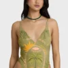 Vaca Soleil Deep V One-Piece Swimsuit