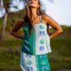 Wave Washed Printed Skirt