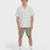 Victoria Vacay Short Sleeve Woven Shirt