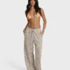 Vivid Wave Elastic Waist Pants