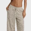 Vivid Wave Elastic Waist Pants