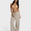 Vivid Wave Elastic Waist Pants