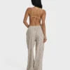 Vivid Wave Elastic Waist Pants