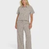 Vivid Wave Elastic Waist Pants