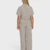 Vivid Wave Elastic Waist Pants