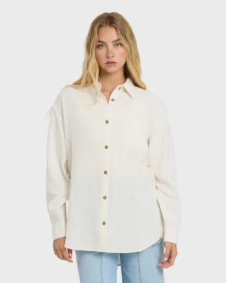 Wanderer Solid Long Sleeve Woven Shirt
