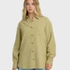 Wanderer Solid Long Sleeve Woven Top