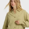 Wanderer Solid Long Sleeve Woven Top