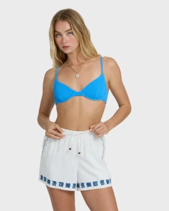 Wanderer-Sun Stamp Elastic Waist Shorts
