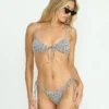 Wave Check Cara Bralette Bikini Top
