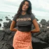 Wave Washed Printed Skirt