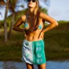 Wave Washed Printed Skirt