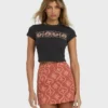 Wave Washed Printed Skirt