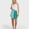 Wave Washed Printed Skirt